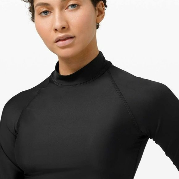 Lululemon Waterside UV Protection Short Sleeve Rash Guard Black W2CN9S Women XL - Picture 3 of 10